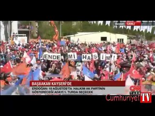 Erdoğan konuşurken ilginç pankart