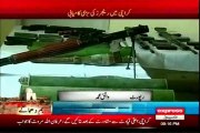 Rangers recovered heavy weapons from Lyari Karachi