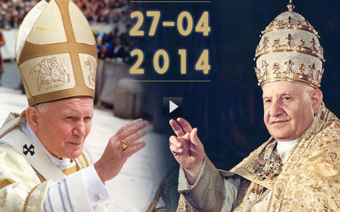 El papa Francisco declara santos a San Juan Pablo II y San Juan XXIII