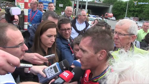 Philippe Gilbert à l'arrivée de Liège Bastogne Liège 2014