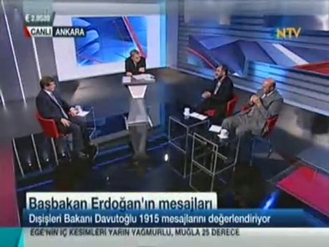 Dışişleri Bakanı Ahmet Davutoğlu, Ermeni Tehciri Sırasında yaşanan Acılar İçin Başbakanın Açıklamasını Değerlendiriyor