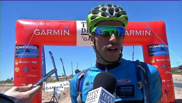 Julen Zubero, ganador de la primera etapa y líder de la Titan Desert tras la descalificación de Milton Ramos