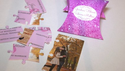 Invitatii nunta Puzzle