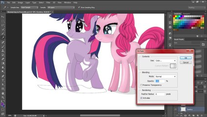 Speed Art - Twilight e Pinkie Pie(Cartoon)