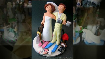 Wedding Cake Toppers for Ski and Snowboarding Fans