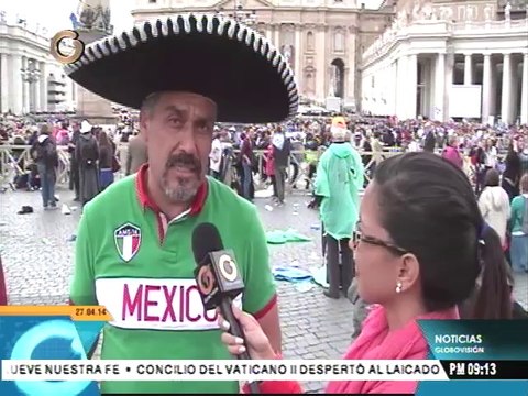 Católicos celebraron la canonización de 2 Papas