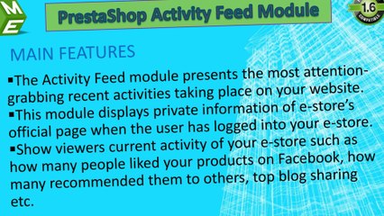 PrestaShop Facebook Activity Feed Module by FMEModules