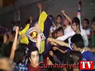 Diyarbakır'da biji Fenerbahçe tezahüratları