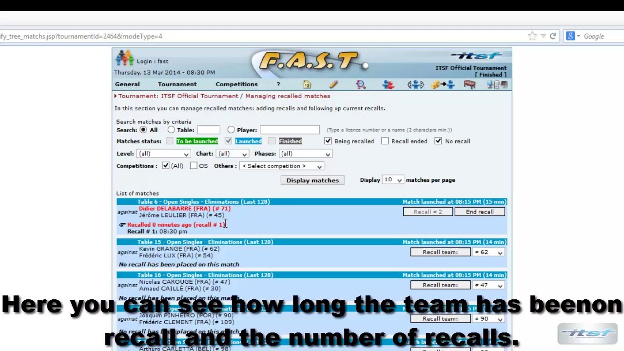 FAST 13-Recall