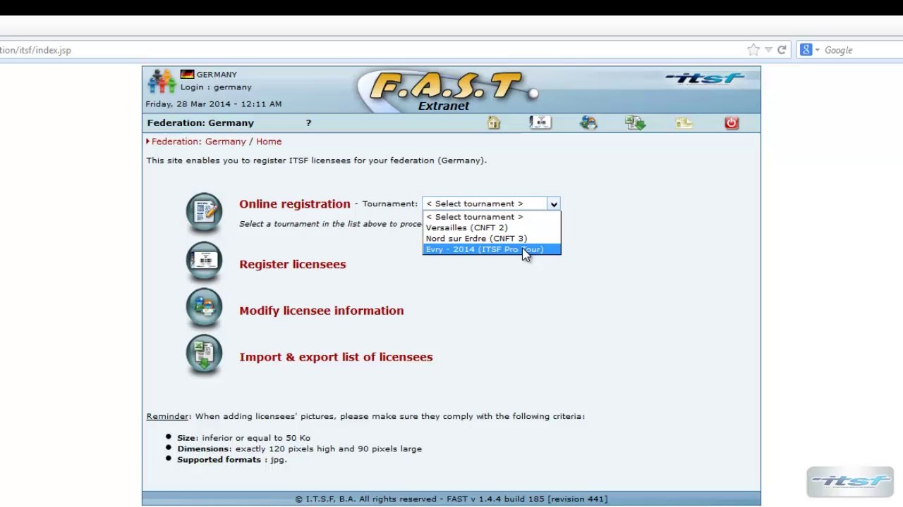 FAST 19-Registration Tournament