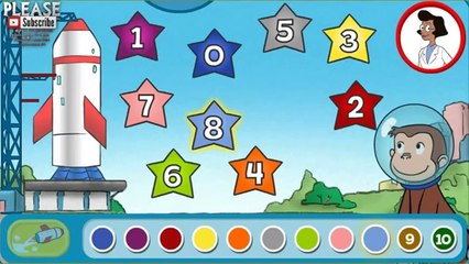 Curious George Blast Off Games for Kids Rocket Launching from 10,9,8,7,6,5,4,3,2,1,0