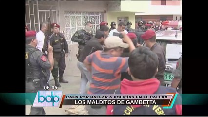 Presentaron a banda "Los malditos de Gambetta" que baleó auto con policías
