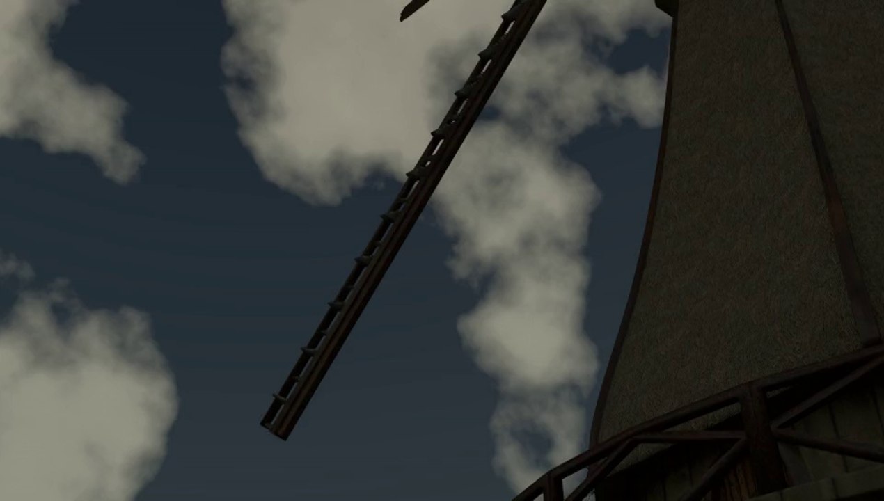 Blender - Windmill in a rural environment