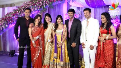 Governor K Rosaiah, Jiiva, Suhasini and more Celebrities at  Actor Raja and Amrita Wedding Reception