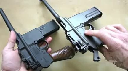 KWC P 08 Luger and Mauser CO2 Blowback Airsoft Pistol Preview