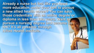 Opportunities in Nursing | AlliedHealthInstitute.com
