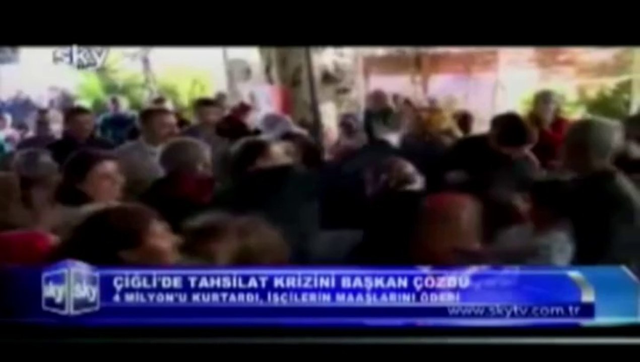 Sky Tv'de yayınlanan''Çiğli'de tahsilat krizini Başkan Hasan ARSLAN çözdü''.Haberi 26.04.2014