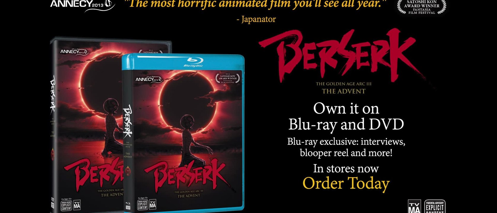 Berserk: Egg of The Supreme King – trailer do novo filme de anime