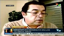 Desempleo desciende en Ecuador, se ubica en 4.85 por ciento