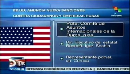 EE.UU. anuncia nuevas sanciones contra Rusia