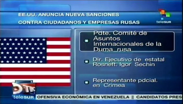 EE.UU. anuncia nuevas sanciones contra Rusia