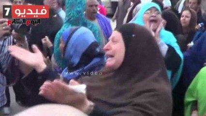 بكاء ونواح  قبل النطق بالحكم بإعدام 37 اخواني بالمنيا