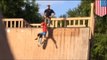 Skateboarding fail: Jacksonville, Florida dad pushes son down 15' high half-pipe at Kona Skatepark