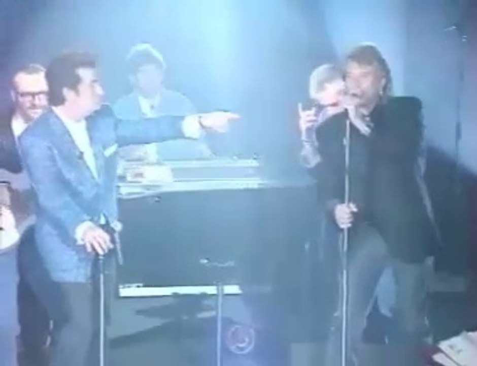 Johnny Hallyday avec Eddy Mitchell & Paul Personne - Be bop a lula ( Tv 1994 )