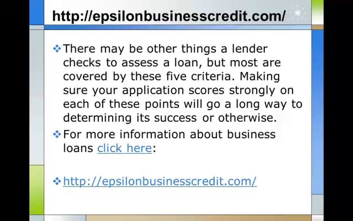 The 5 Cs of A Business Loan Decision