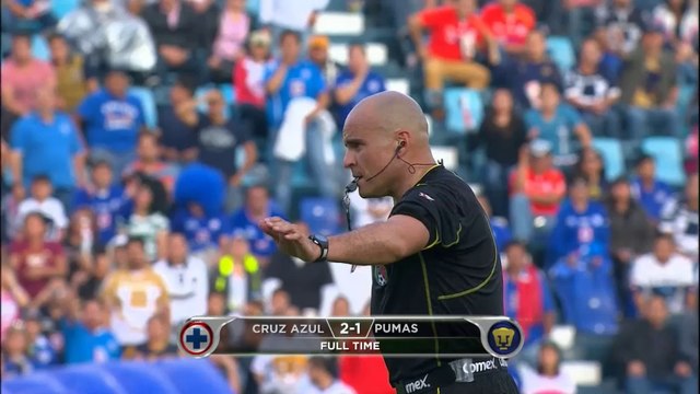 México: Cruz Azul 2-1 Pumas Unam