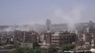 Batiment officiel Syrien bombardé par les rebels.