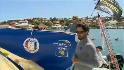 Arrivée de Fabien Delahaye et Yoann Richomme le 28 avril 2014