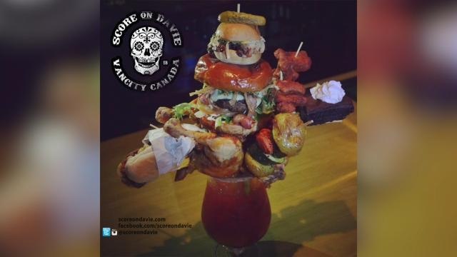 Cocktail Topped with Burger, Wings, Pulled Pork is 5,000 Calories