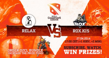 RoX KIS vs Relax Game 1 - Dota 2 Champions League - TobiWan