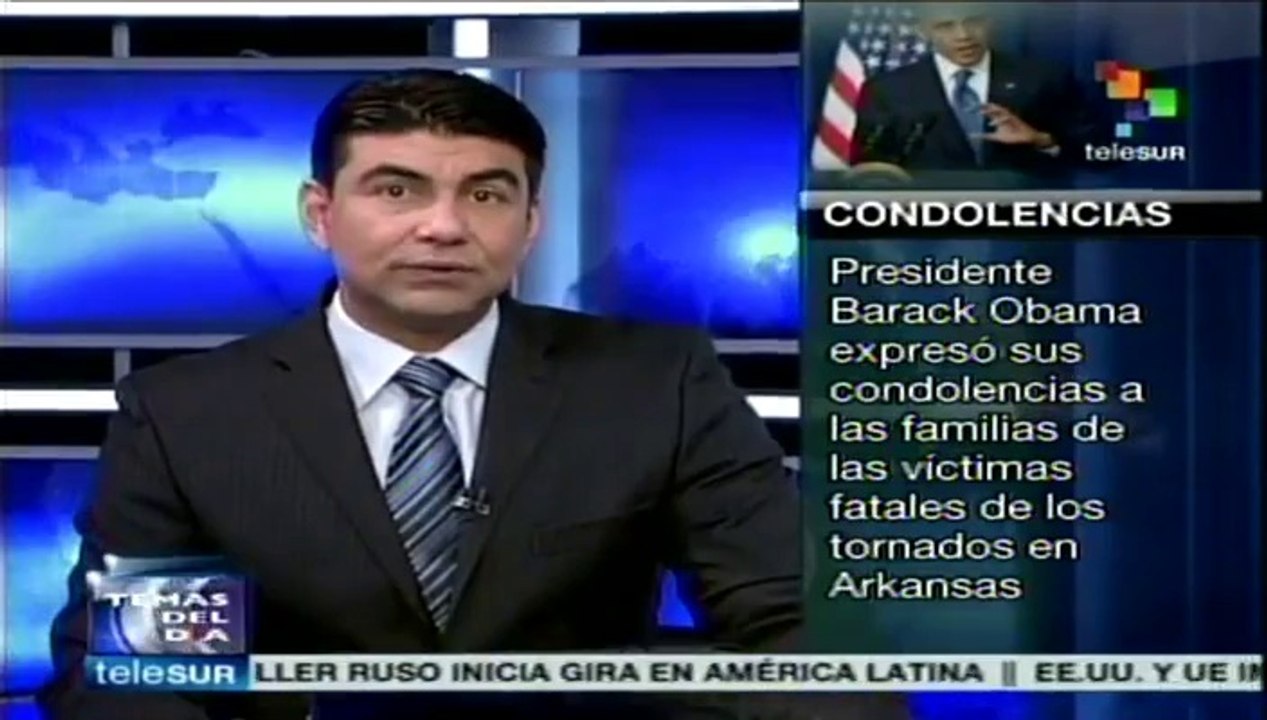 EE.UU.: envía Obama condolencias a familiares de víctimas por tornados