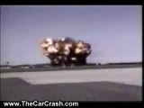 Military Airplane B-52 Crashes and Explo