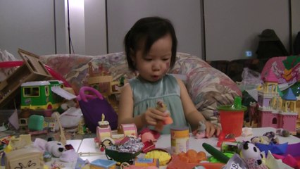 Girl And Sylvanian Families