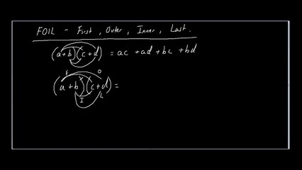 The FOIL method simplified - First, Outer, Inner, Last