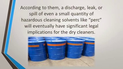 Lawyers Disclose Best Environmental Management Practices for Dry Cleaners