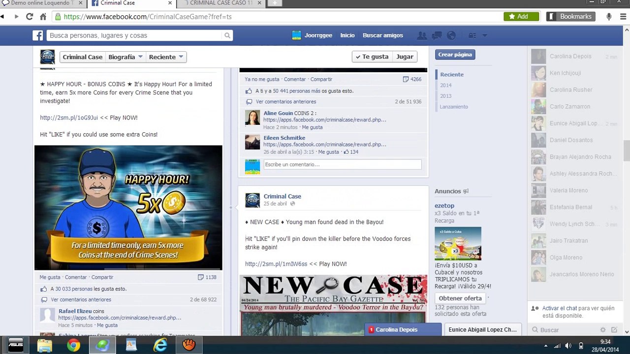 COMO OBTENER COMIDA GRATIS EN CRIMINAL CASE SIN DESCARGAS