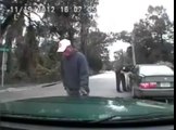 OLD POPS PEE PEE ON COP CAR DURING TRAFFIC STOP