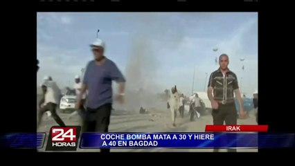 Iraq: video registra explosión de cochebomba en el centro de Bagdad