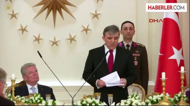 Cumhurbaşkanı Gül'den Almanya Cumhurbaşkanı Gauck Onuruna Akşam Yemeği
