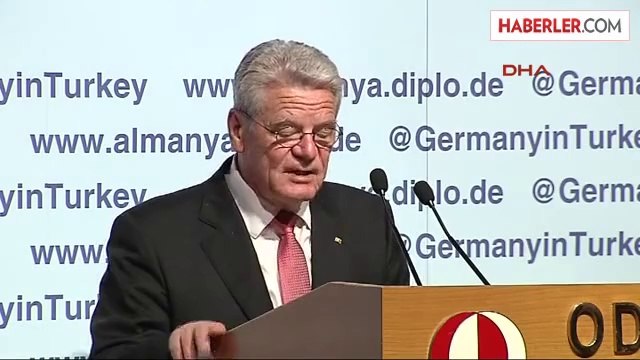 Almanya Cumhurbaşkanı Joachim Gauck, Ankara'da Orta Doğu Teknik Üniversitesinde Bir Konuşma Yaptı.
