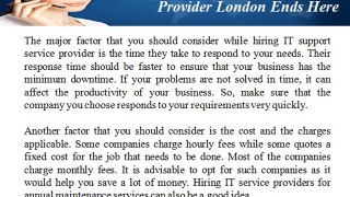 Your search for IT support service provider in London ends here