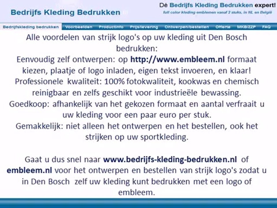 Kleding bedrukken Den Bosch
