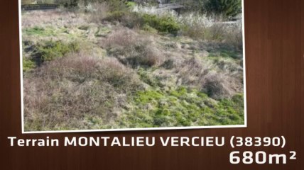 A vendre - Terrain - MONTALIEU VERCIEU (38390) - 680m²