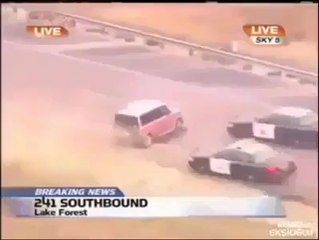 Police pursuit crazy driver