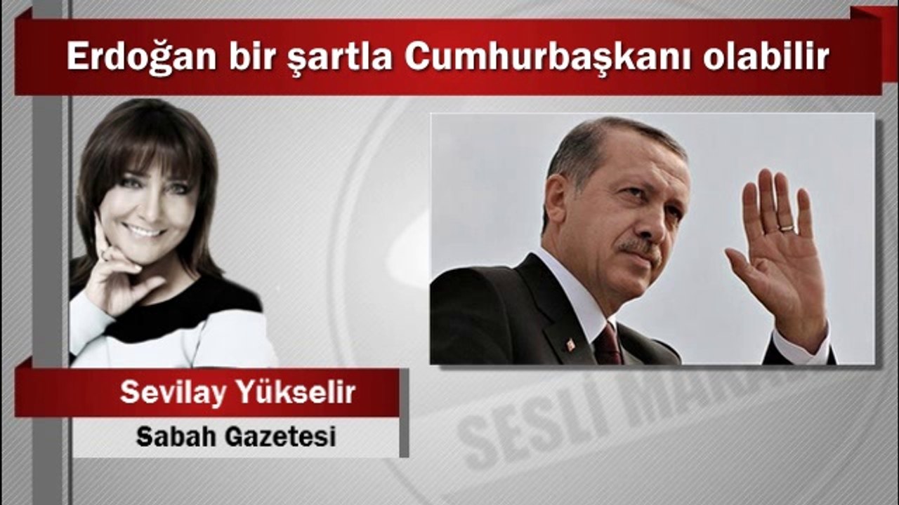 Sevilay Yükselir : Erdoğan bir şartla Cumhurbaşkanı olabilir