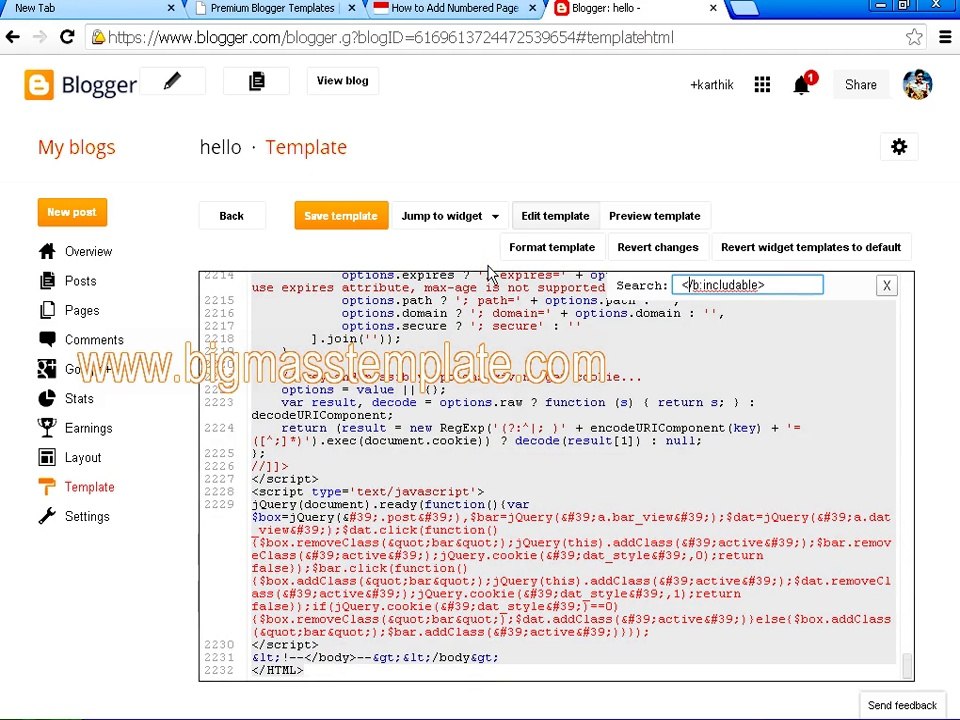 Blogger page next widget Tutorials
